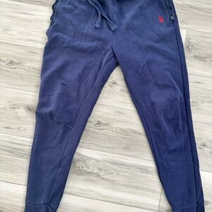 U.S. Polo Assn. Blue Sweatpants Joggers with Tapered Leg Design